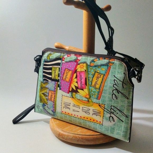 High Tea Handbags - Afternoon High Tea "Take Life One Cup At A Time" Crossbody bag